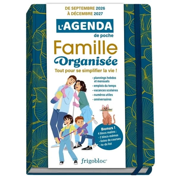 L'agenda de poche Famille organisée : bleu (édition 2027)