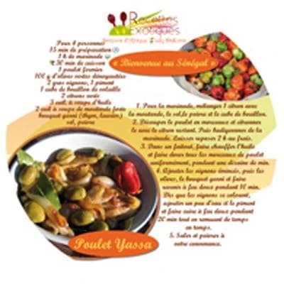 Carte postale gourmande recettes exotiques