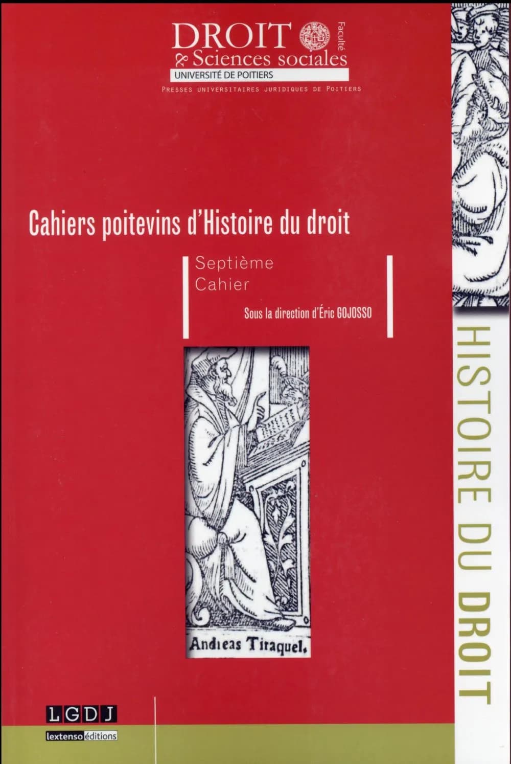 Cahiers poitevins d'histoire du droit ; septième cahier