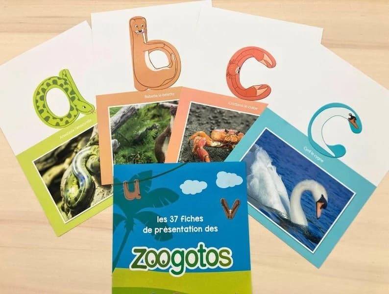 LES 37 FICHES DE PRESENTATION DES ZOOGOTOS : Les animaux-lettres qui boostent l'envie d'apprendre à lire !