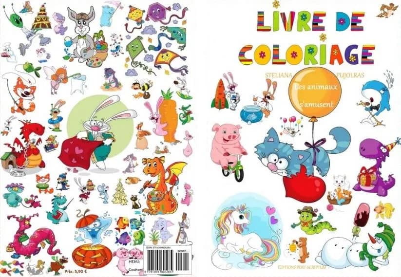 Livre de coloriage : les animaux s'amusent : [Album à colorier]
