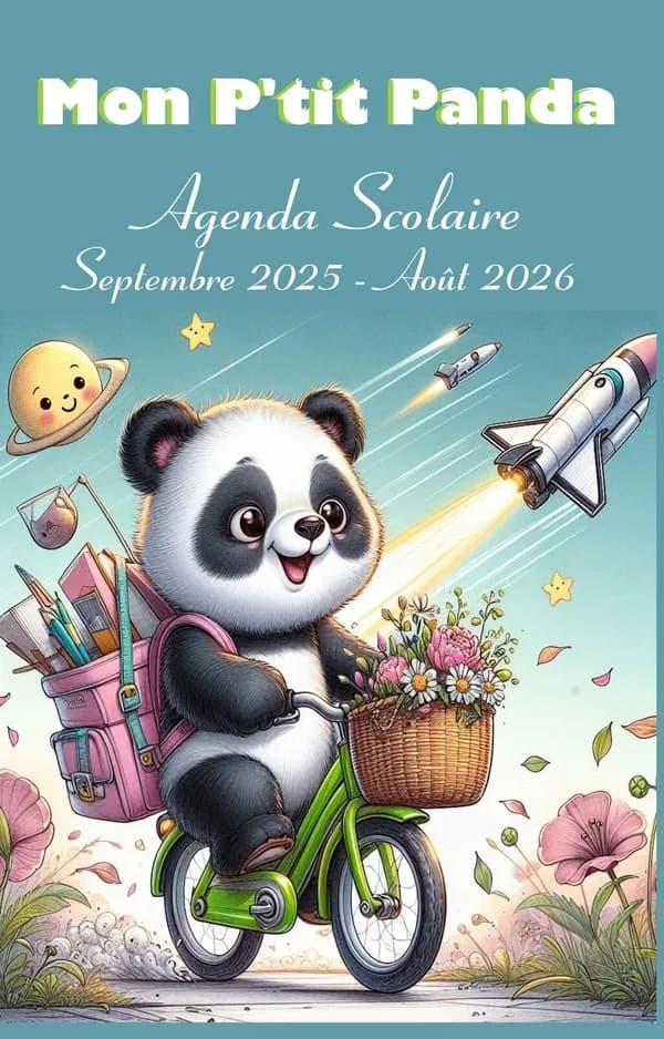 Mon P'tit Panda : Agenda Scolaire Septembre 2025