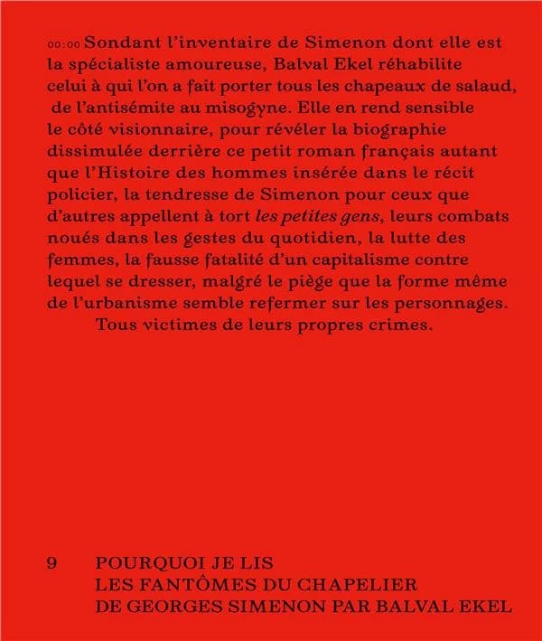 Pourquoi je lis "Les fantômes du chapelier" de Georges Simenon