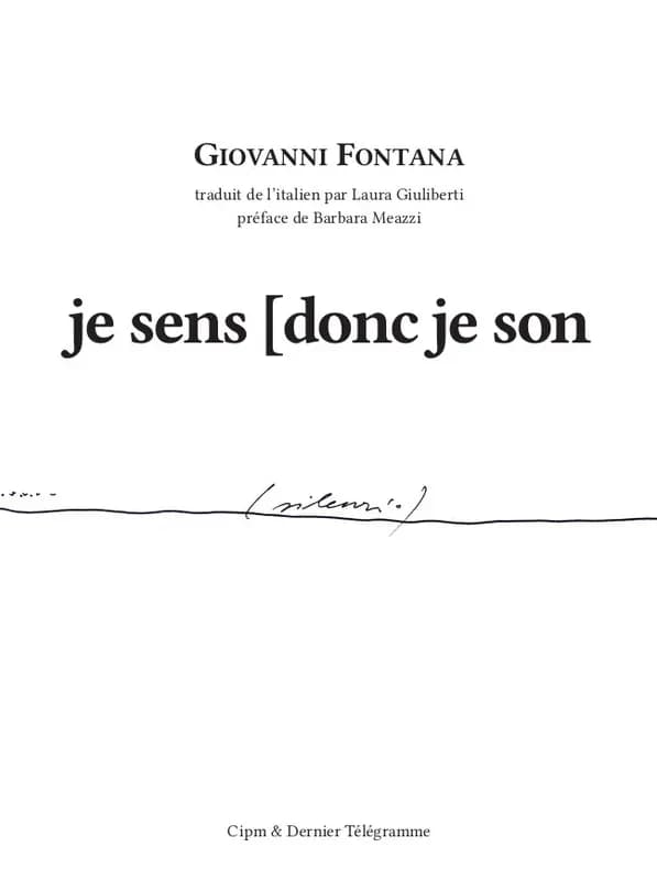 Je sens, donc je son