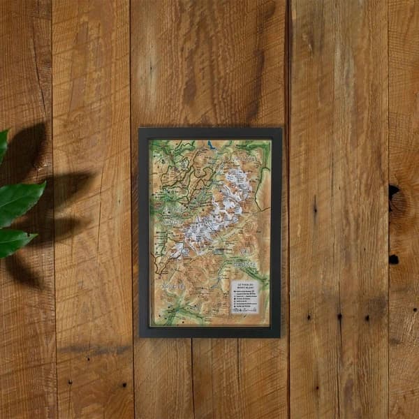 CADRE NOIR PETIT FORMAT SUR MESURE 3DMAP ( 29,5 cm x 19,5 cm) : CADRE NOIR PETIT FORMAT SUR MESURE 3DMAP ( 29,5 cm x 19,5 cm)