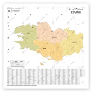 Carte administrative de la region bretagne