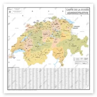 Carte administrative de la suisse