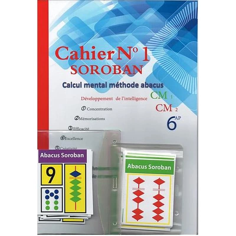 Cahier N°1 SOROBAN Calcul mental méthode abacus + Carte Number CM1