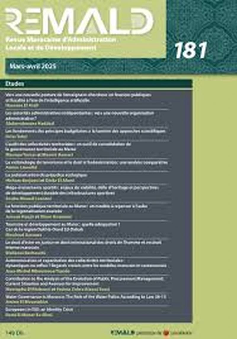 Revue Marocaine d'Administration Locale et de Développement n° 181 - المجلة المغربية للإدارة المحلية والتنمية العدد 181