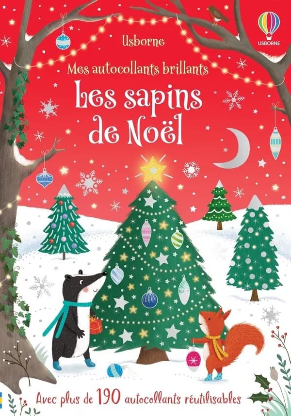 Mes autocollants brillants : les sapins de Noël