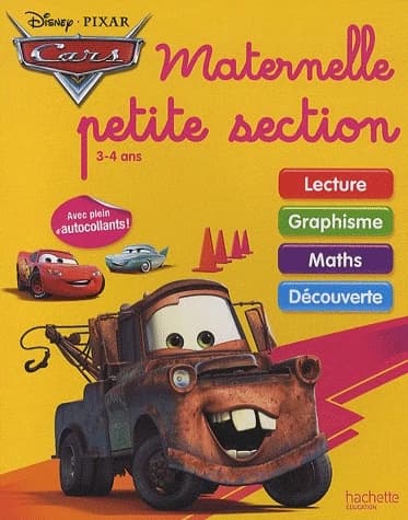 Cars ; maternelle petite section ; cahiers d'exercices