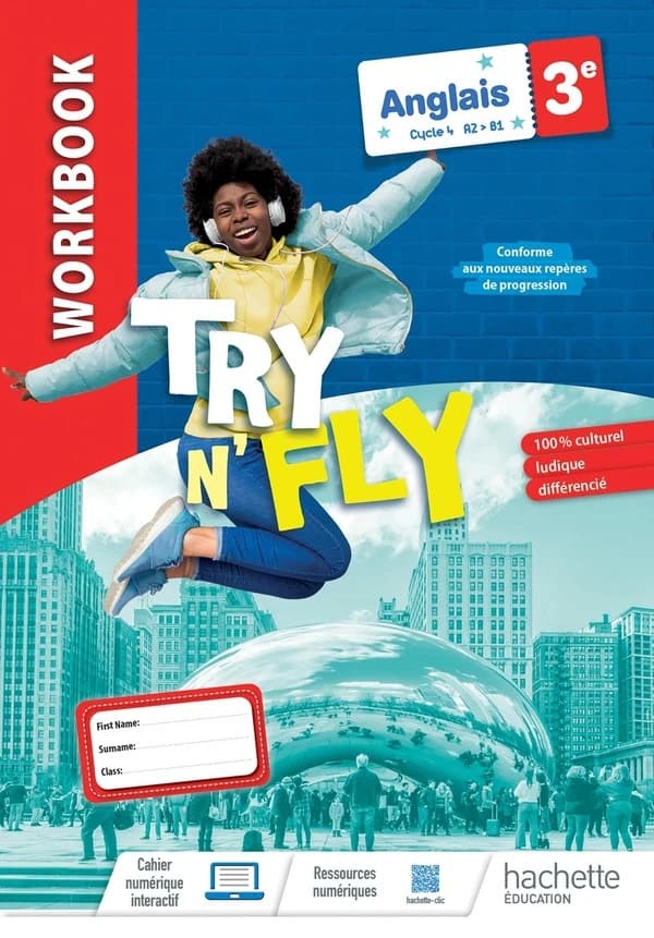 Try n' fly : anglais ; 3e ; workbook