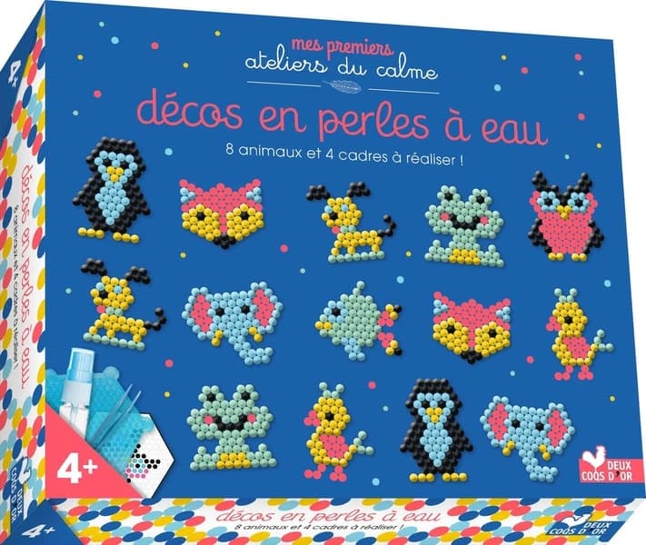 Décos en perles à eau ; 8 animaux et 4 cadres à réaliser !