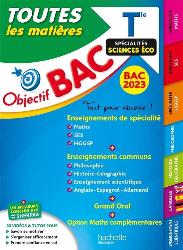 Objectif bac : toutes les matières ; terminale spécialités sciences éco (édition 2023)