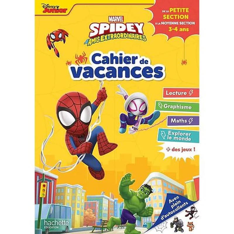 SPIDEY ET SES AMIS EXTRAORDINAIRES - DE LA PS A LA MS - CAHIER DE VACANCES 2024