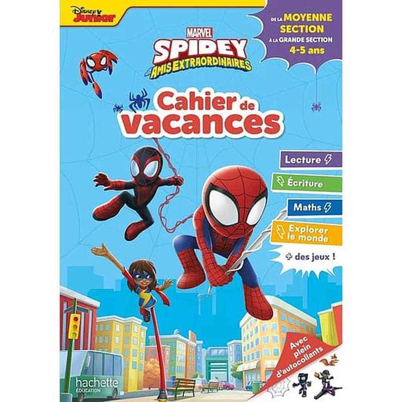 SPIDEY ET SES AMIS EXTRAORDINAIRES - DE LA MS A LA GS - CAHIER DE VACANCES 2024