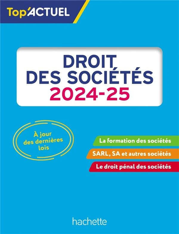 Droit des sociétés, 2024-25