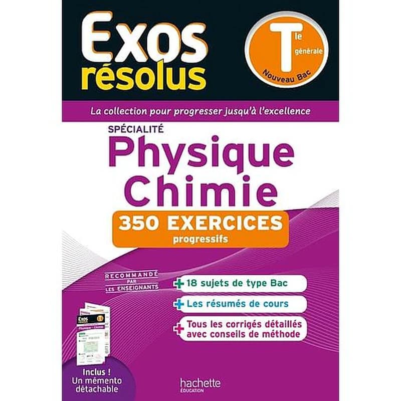 EXOS RESOLUS SPECIALITE PHYSIQUE-CHIMIE TLE