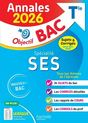 Spécialité SES terminale : annales 2026, sujets & corigés dont bac 2025