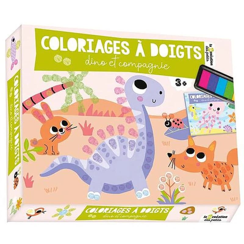 Coloriages à doigts : dino et compagnie