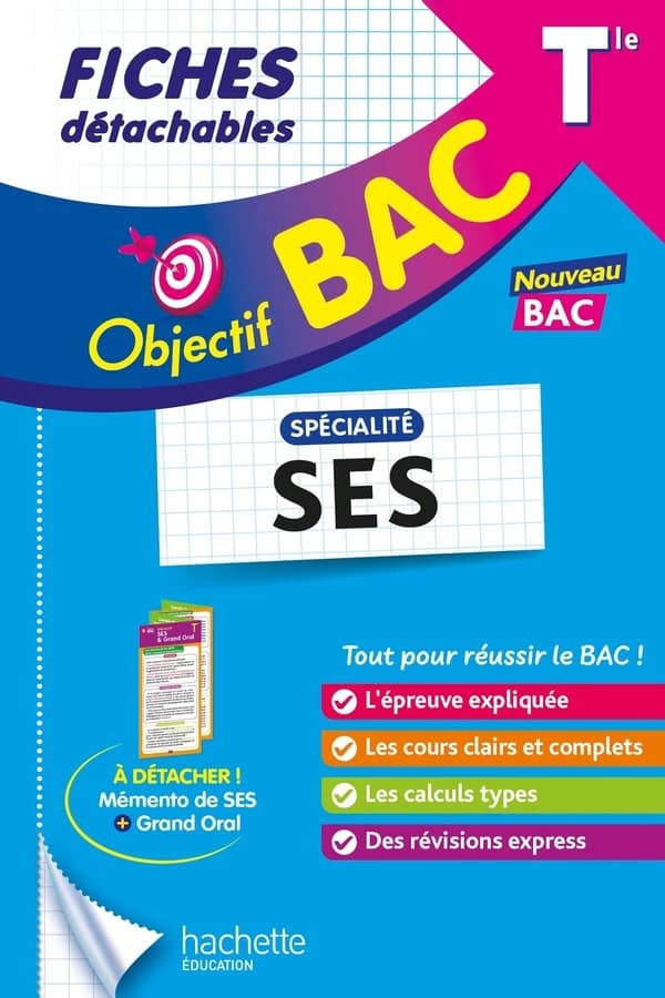 Objectif bac : Spécialité SES ; Terminale ; Fiches détachables