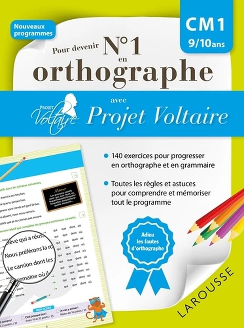 POUR DEVENIR N1 EN ORTHOGRAPHE AVEC PROJET VOLTAIRE CM1