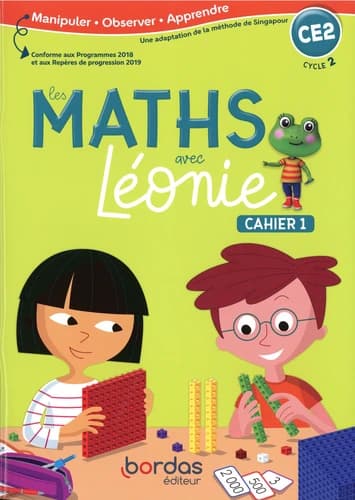 Les maths avec Léonie CE2 : Pack en 2 volumes : Cahiers de l'élève 1 et 2