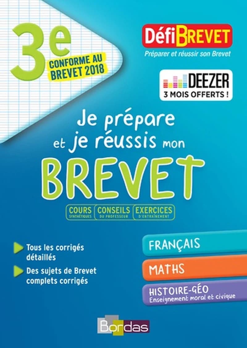 DEFIBREVET - JE PREPARE ET JE REUSSIS MON BREVET 3E