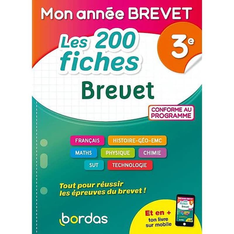 Mon Année Brevet Les 200 fiches Brevet 3e