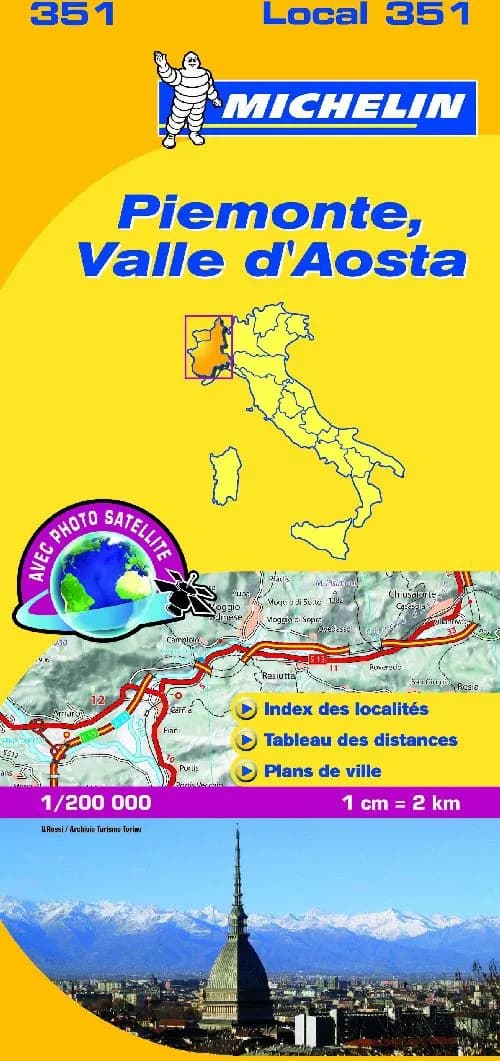 Piemonte, Valle D'Aosta (Éd. 9) réalisé et publié par Michelin, cartes et plans