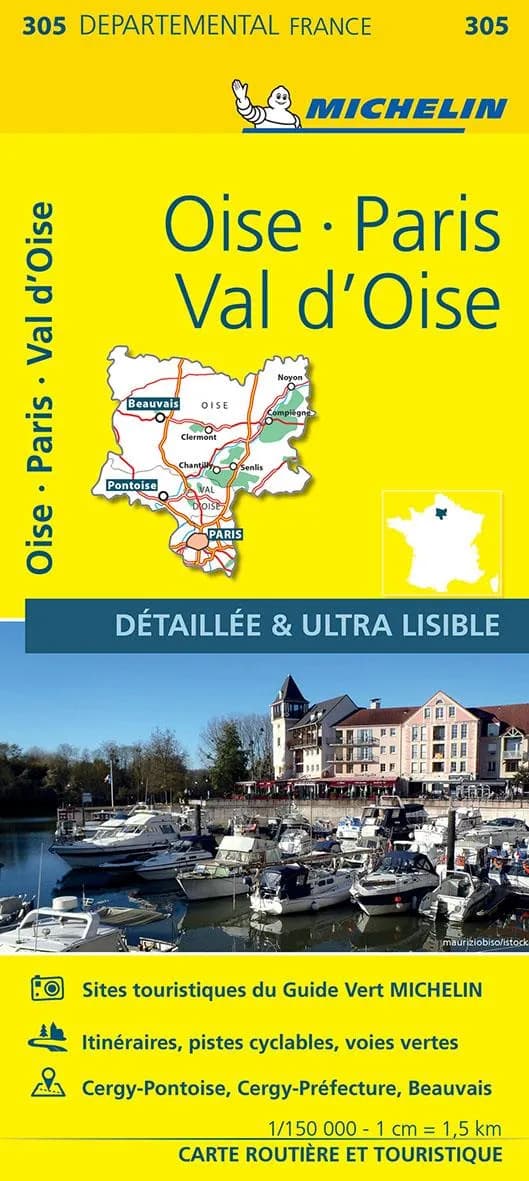 Oise, Paris, Val d'Oise (Éd. 13) réalisé et publié par Michelin, cartes et plans