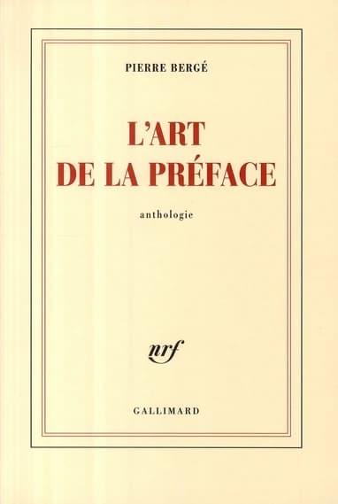 L'art de la préface : anthologie