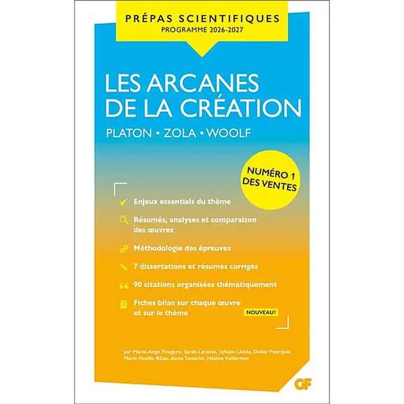 Les arcanes de la création : prépas scientifiques - programme 2026-2027