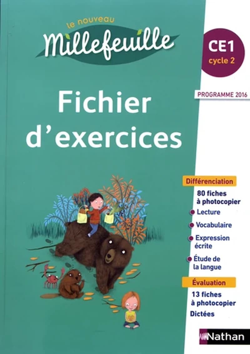 Nouveau millefeuille fichier a photocopier ce1 2017