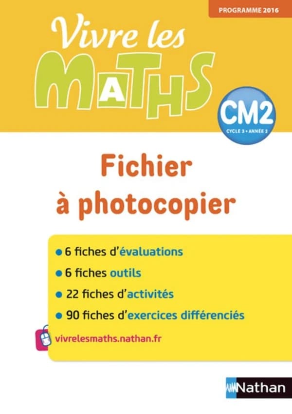 Vivre les maths : fichier à photocopier ; CM2 (édition 2018)