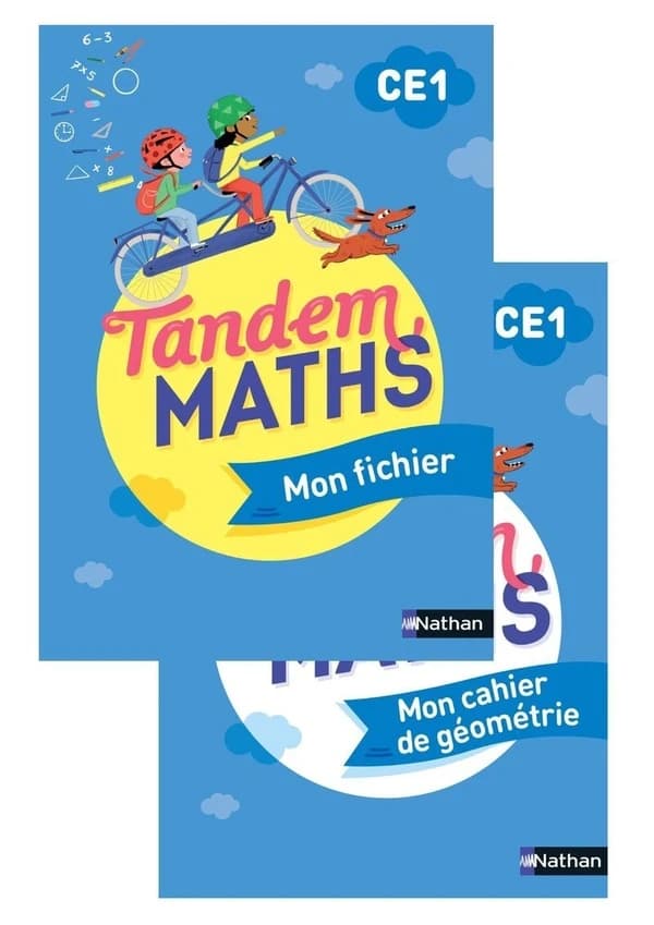 Tandem : mathématiques ; CE1 ; fichier de l'élève + cahier de géométrie
