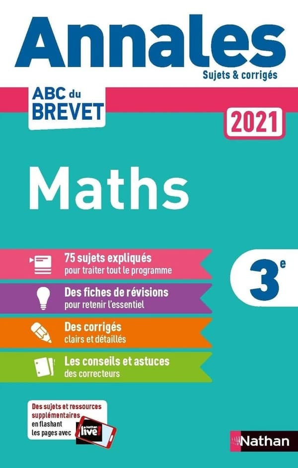 Annales ABC du brevet ; sujets et corrigés T.3 ; mathématiques ; 3e (édition 2021)