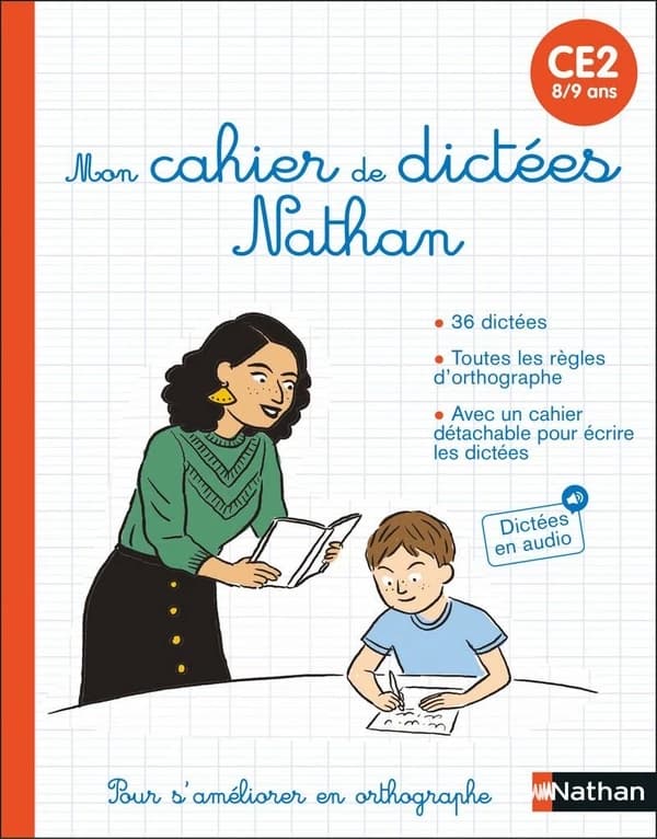Mon cahier de dictées Nathan ; CE2 ; 8
