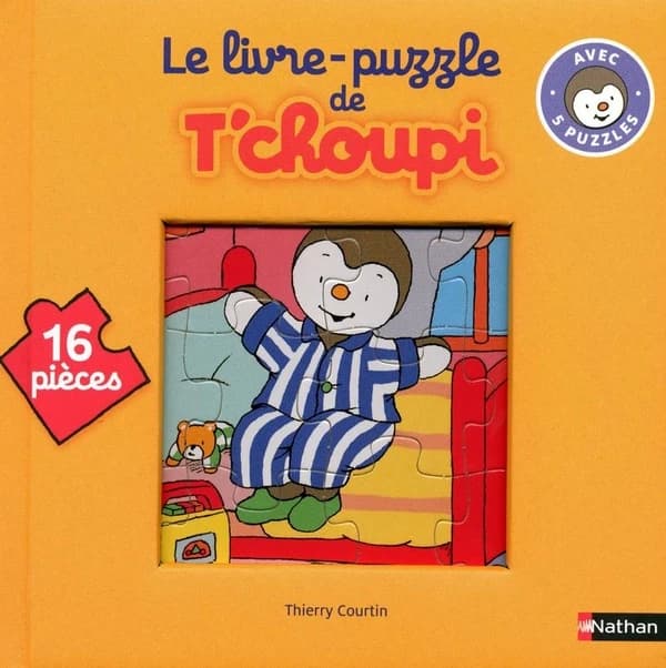 Le livre-puzzle de T'choupi : avec 5 puzzles : 16 pièces