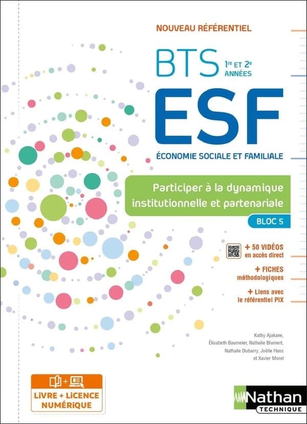 Participation à la dynamique institutionnelle et partenariale (bloc 5) ; BTS ESF ; 1re et 2e années (édition 2023)