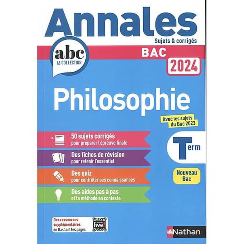 Annales ABC du bac ; sujets & corrigés : philosophie ; terminale (édition 2024)