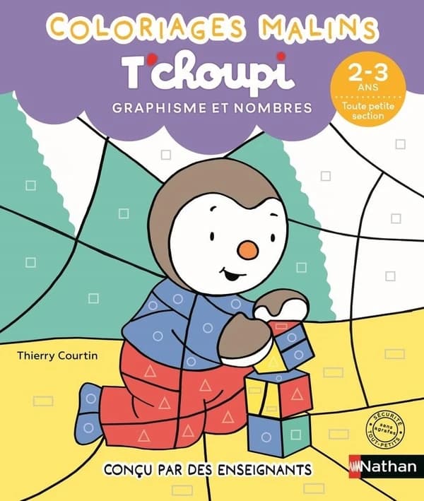 Coloriages malins : T'choupi : Graphisme et nombres ; TPS