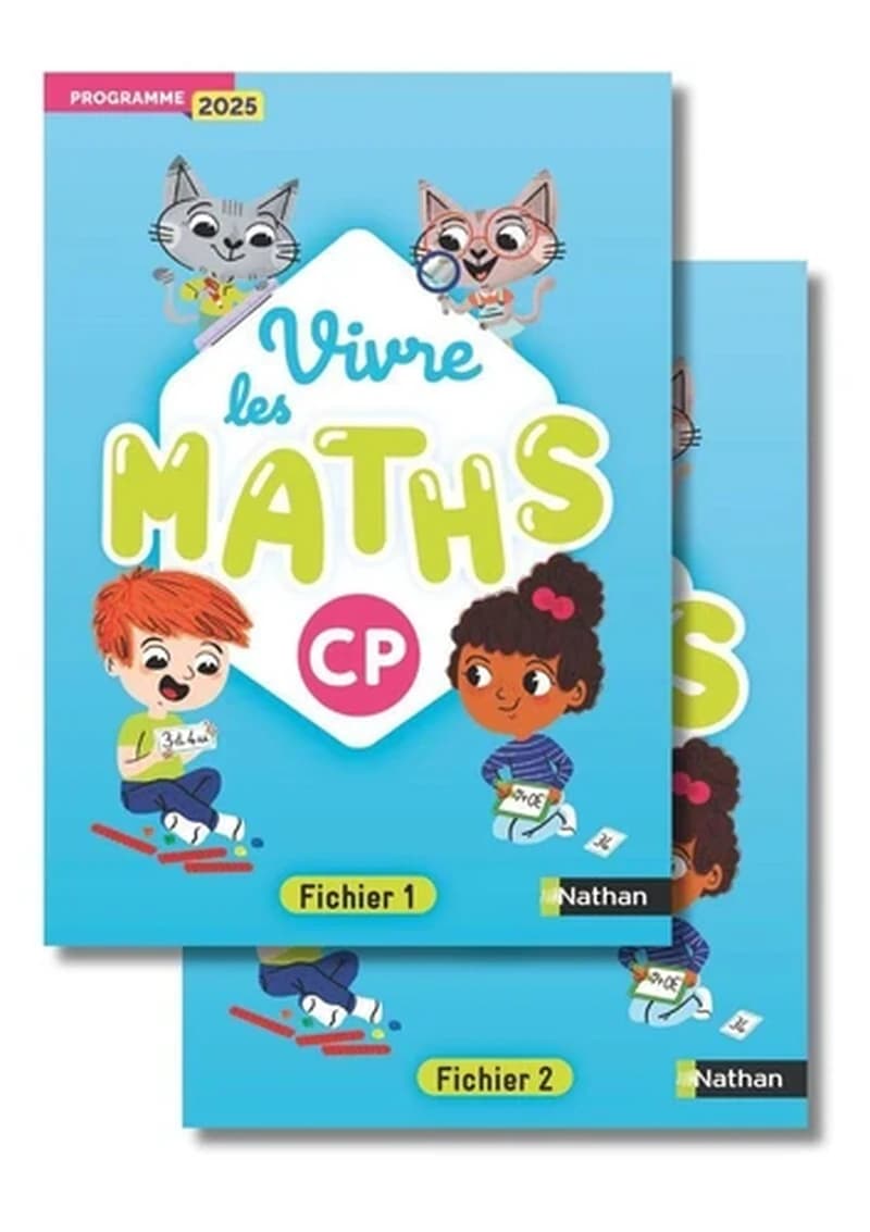 Vivre les maths : CP ; Fichiers 1 et 2 de l'élève (édition 2025)