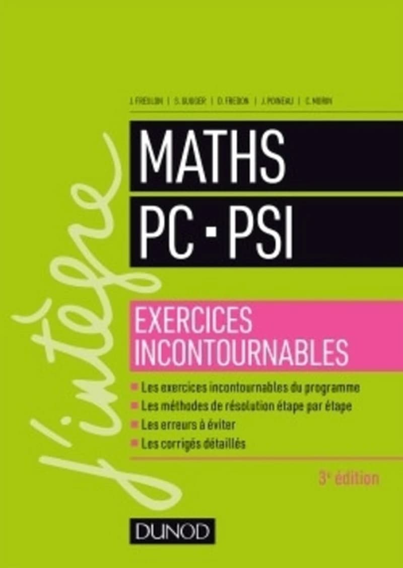 CAMPUS MATHS PC-PSI - EXERCICES INCONTOURNABLES - 3ED.