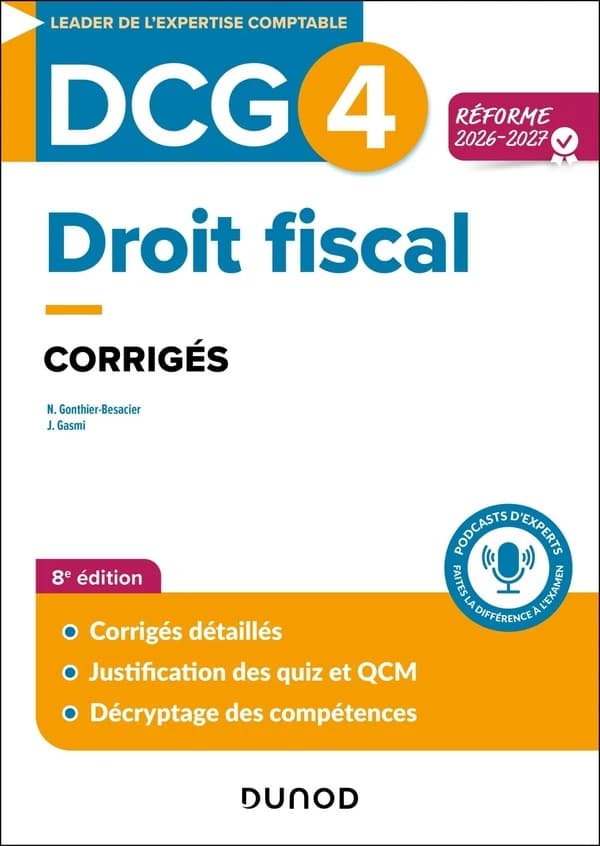 Droit fiscal : corrigés (Réforme 2026-2027)