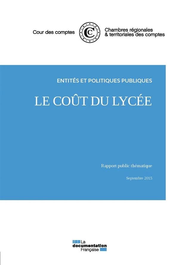 Le coût du lycée : rapport public thématique