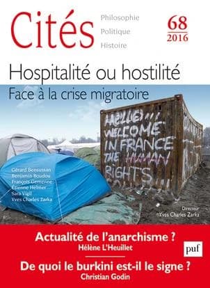 REVUE CITES Tome 68 : Hospitalité, hostilité ; face à la crise migratoire