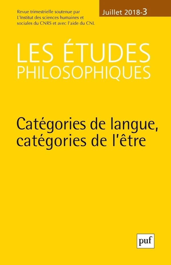 Revue Les études philosophiques n.2018