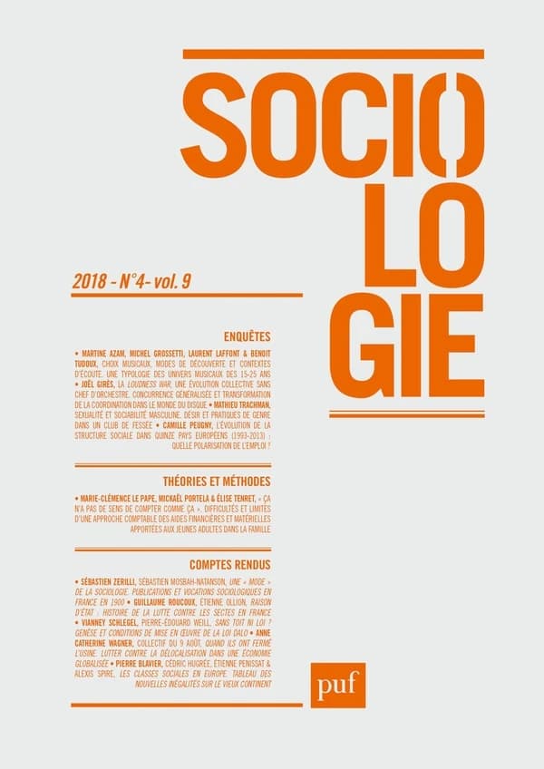 REVUE SOCIOLOGIE n.4 (édition 2018)
