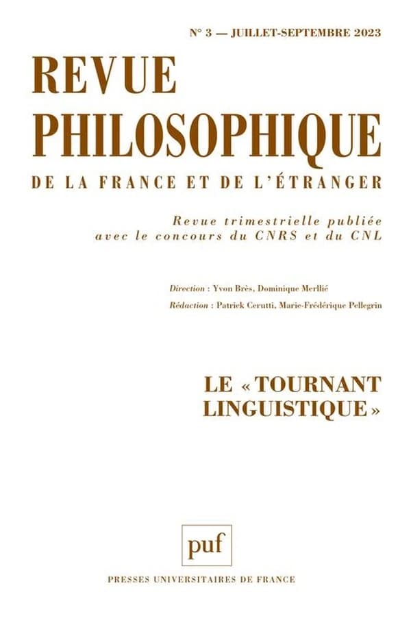 Revue philosophique de la France et de l'étranger n.148 : le tournant linguistique (édition 2023)